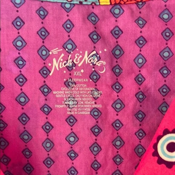 Nick & Nora Colorful Owl Print PJ Set - Picture 4 of 6